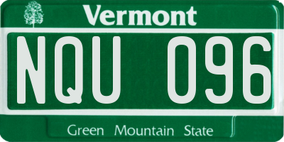 VT license plate NQU096