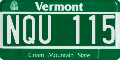VT license plate NQU115
