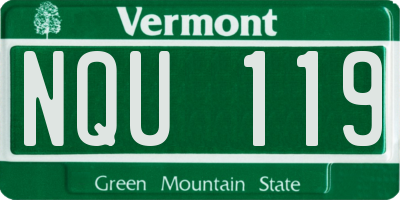 VT license plate NQU119
