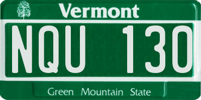 VT license plate NQU130