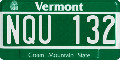 VT license plate NQU132