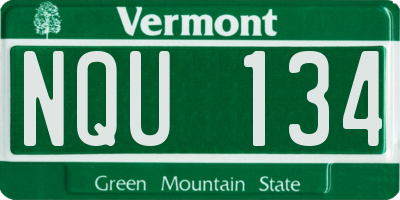 VT license plate NQU134