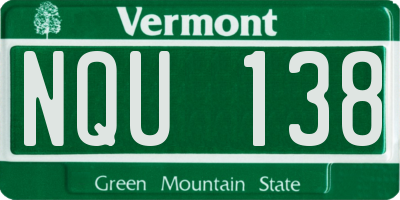 VT license plate NQU138