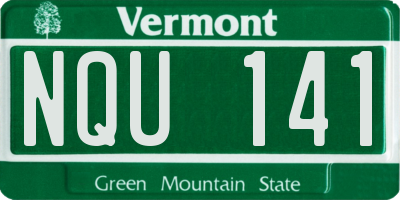 VT license plate NQU141