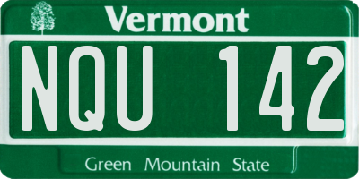 VT license plate NQU142