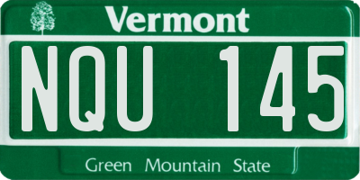 VT license plate NQU145