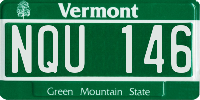 VT license plate NQU146
