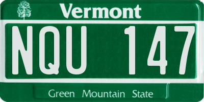 VT license plate NQU147