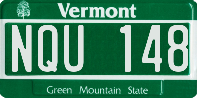 VT license plate NQU148
