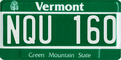 VT license plate NQU160