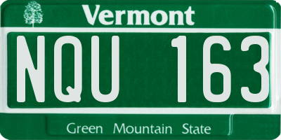VT license plate NQU163