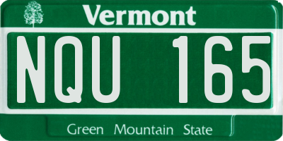 VT license plate NQU165