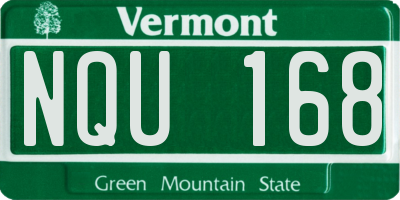 VT license plate NQU168