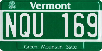 VT license plate NQU169