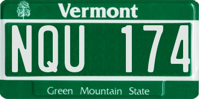 VT license plate NQU174