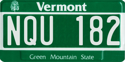 VT license plate NQU182