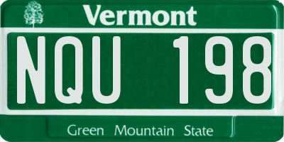 VT license plate NQU198