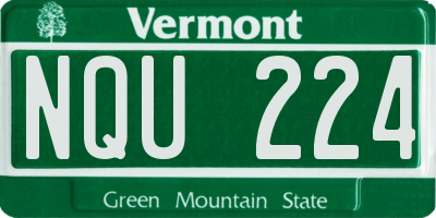 VT license plate NQU224