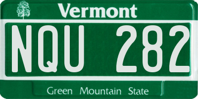 VT license plate NQU282