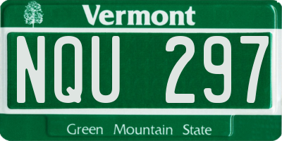 VT license plate NQU297