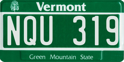 VT license plate NQU319