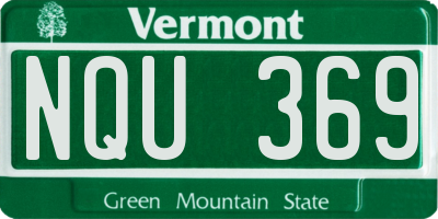 VT license plate NQU369