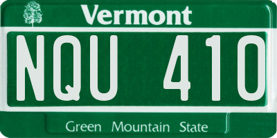 VT license plate NQU410