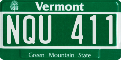 VT license plate NQU411