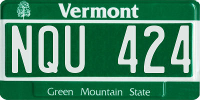 VT license plate NQU424