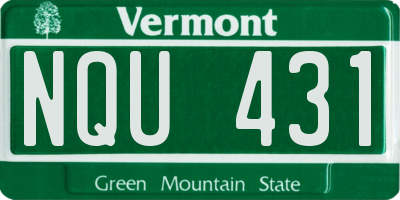 VT license plate NQU431