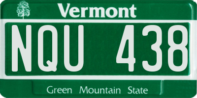 VT license plate NQU438