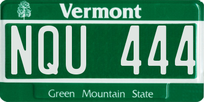 VT license plate NQU444