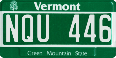 VT license plate NQU446