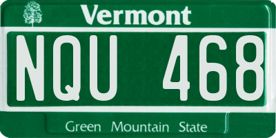 VT license plate NQU468