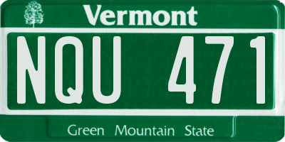 VT license plate NQU471