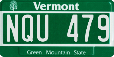 VT license plate NQU479