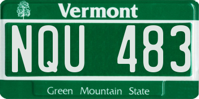 VT license plate NQU483