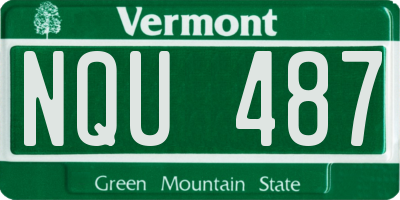 VT license plate NQU487