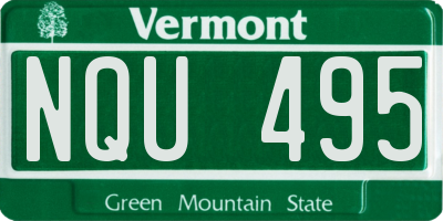 VT license plate NQU495