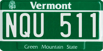VT license plate NQU511