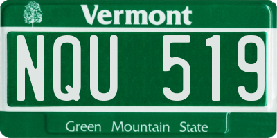 VT license plate NQU519