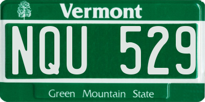 VT license plate NQU529