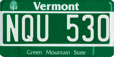 VT license plate NQU530
