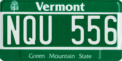 VT license plate NQU556