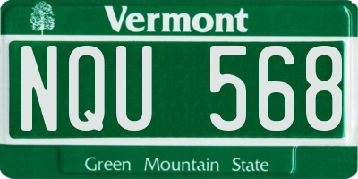 VT license plate NQU568