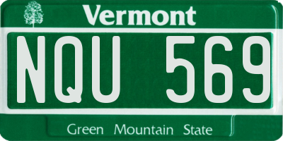 VT license plate NQU569