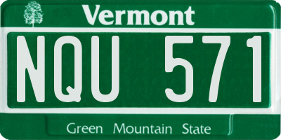 VT license plate NQU571