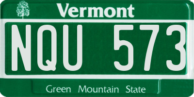 VT license plate NQU573