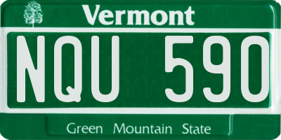 VT license plate NQU590