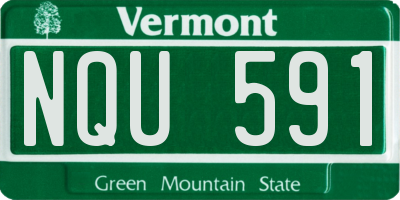 VT license plate NQU591
